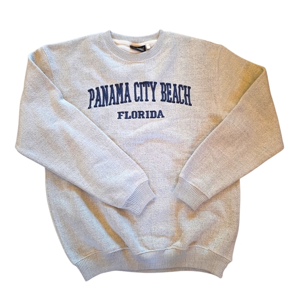 Comforter USA Tops - Panama City Beach Florida Crewneck Sweater - Gray